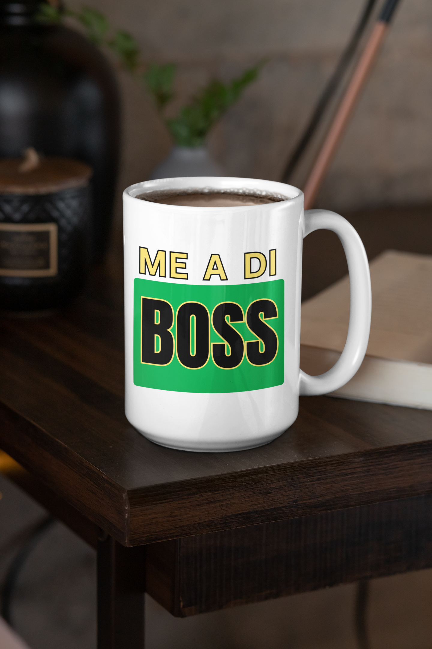 Jamaican Themed "Me A Di Boss" Coffee Mug Imaging876