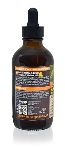 Jamaican Mango & Lime Black Castor Oil (Mango Papaya) 4oz Jamaican Mango & Lime