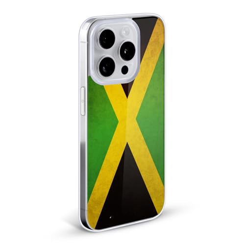 Head Case Designs Jamaica Jamaican Vintage Flags Soft Gel Case Compatible with Apple iPhone 16 Pro Head Case Designs