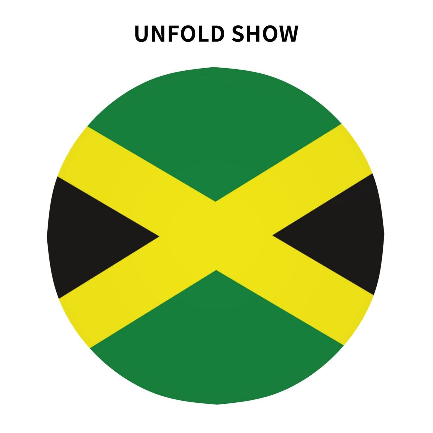 Teery-YY Jamaican Flag Pattern Round Tablecloth 60 inches Resistant Wrinkle Washable Table Cloth Cover for Home Dining Decor Kitchen Party Outdoor, Black, One Size Teery-YY