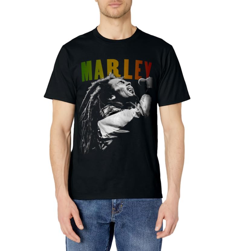 Bob Marley Rastaman Vibration Washed T-Shirt Bob Marley