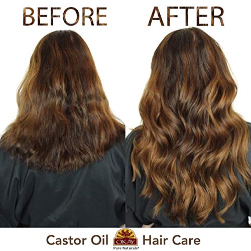 OKAY | Black Jamaican Castor Oil Conditioner | For All Hair Types & Textures | Revive - Moisturize - Grow Healthy Hair | with Argan Oil & Shea Butter | Free Of Parabens, Silicones, Sulfates , PALE YELLOW , 12 Oz Okay