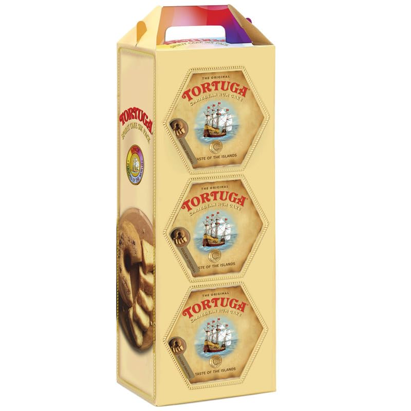 Tortuga Caribbean Classic Golden Original Rum Cakes – 4 oz. - 6 Pack - The Perfect Premium Gourmet Gift for Stocking Stuffers and Christmas Gifts - Great Mini Cakes for Delivery TORTUGA