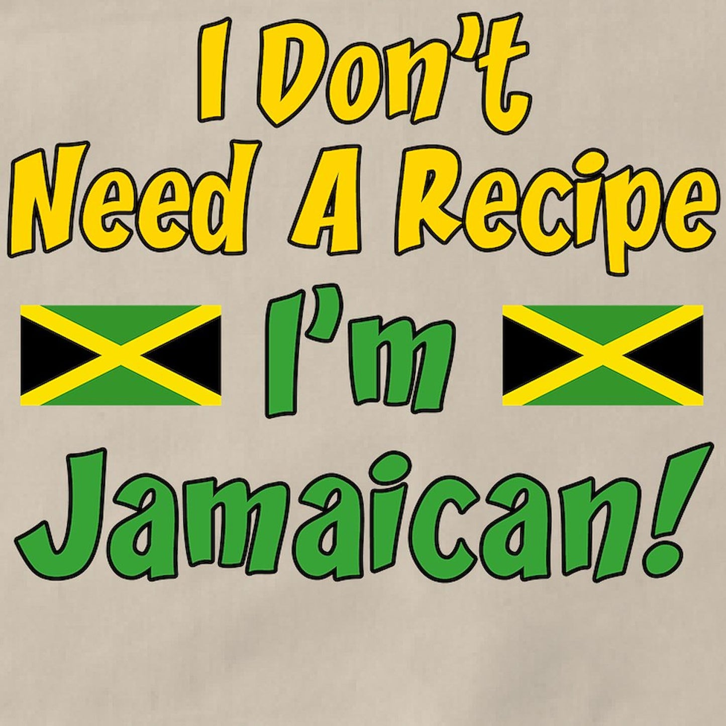 CafePress Don't Need Recipe Jamaican Kitchen Apron with Pockets, Grilling Apron, Baking Apron CafePress