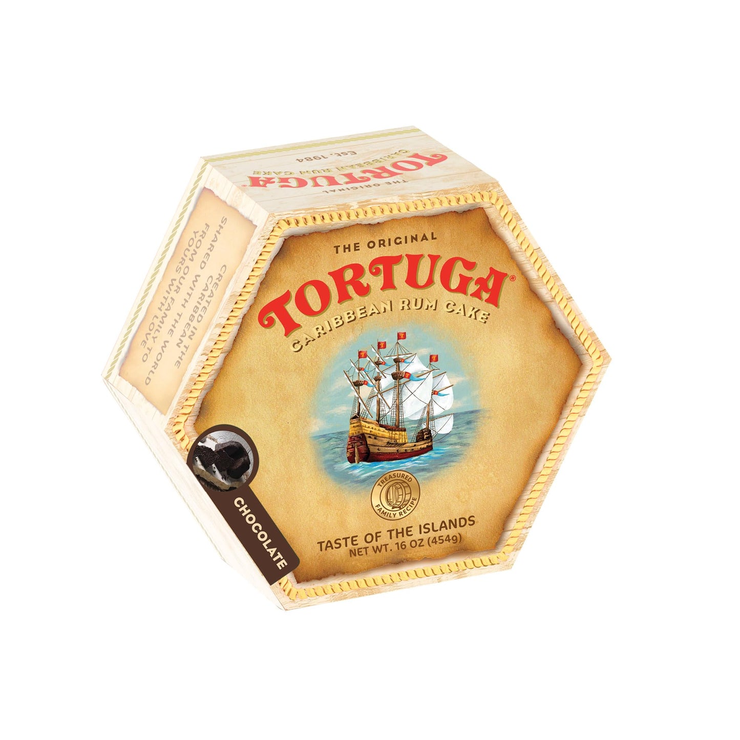 TORTUGA Caribbean Chocolate Rum Cake - 16 oz Rum Cake - The Perfect Premium Gourmet Gift for Gift Baskets, Parties, Holidays, and Birthdays - Great Cakes for Delivery TORTUGA