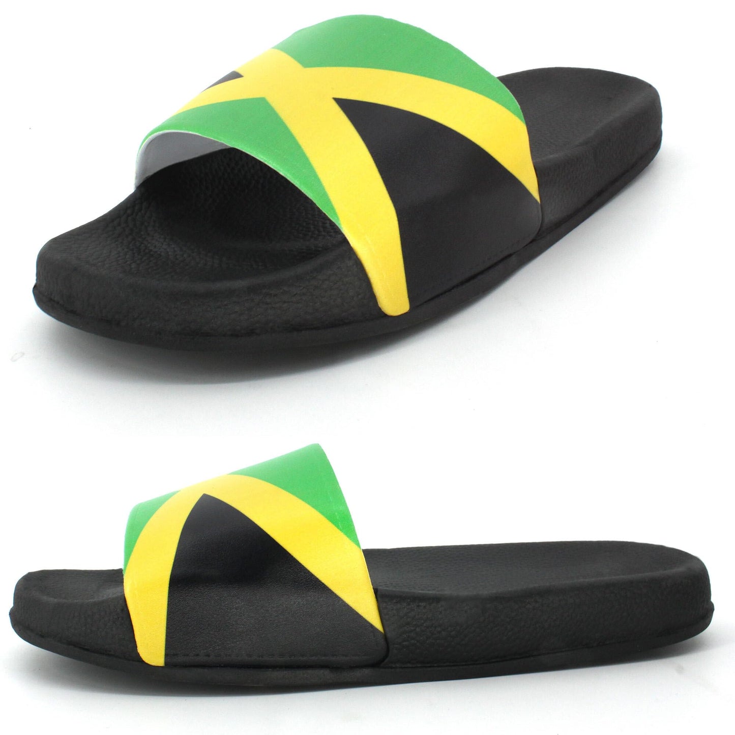 Jamaican Rasta Reggae RGY Caribbean Slippers Sandals for Women and Men Sandals Open Toe Soft Cushioned Non-Slip for Indoor & Outdoor(LTX001-40) RGYLION