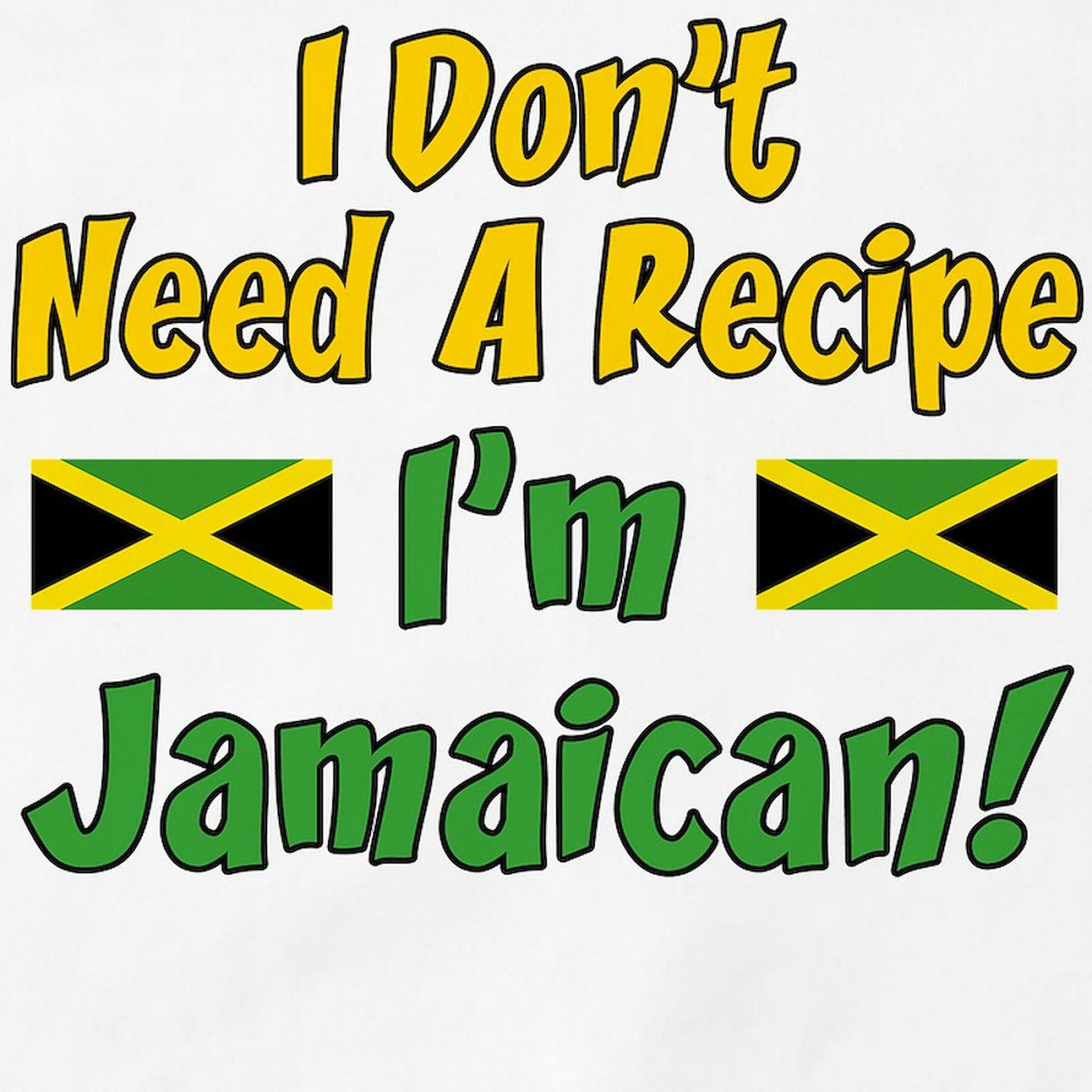 CafePress Don't Need Recipe Jamaican Kitchen Apron with Pockets, Grilling Apron, Baking Apron CafePress