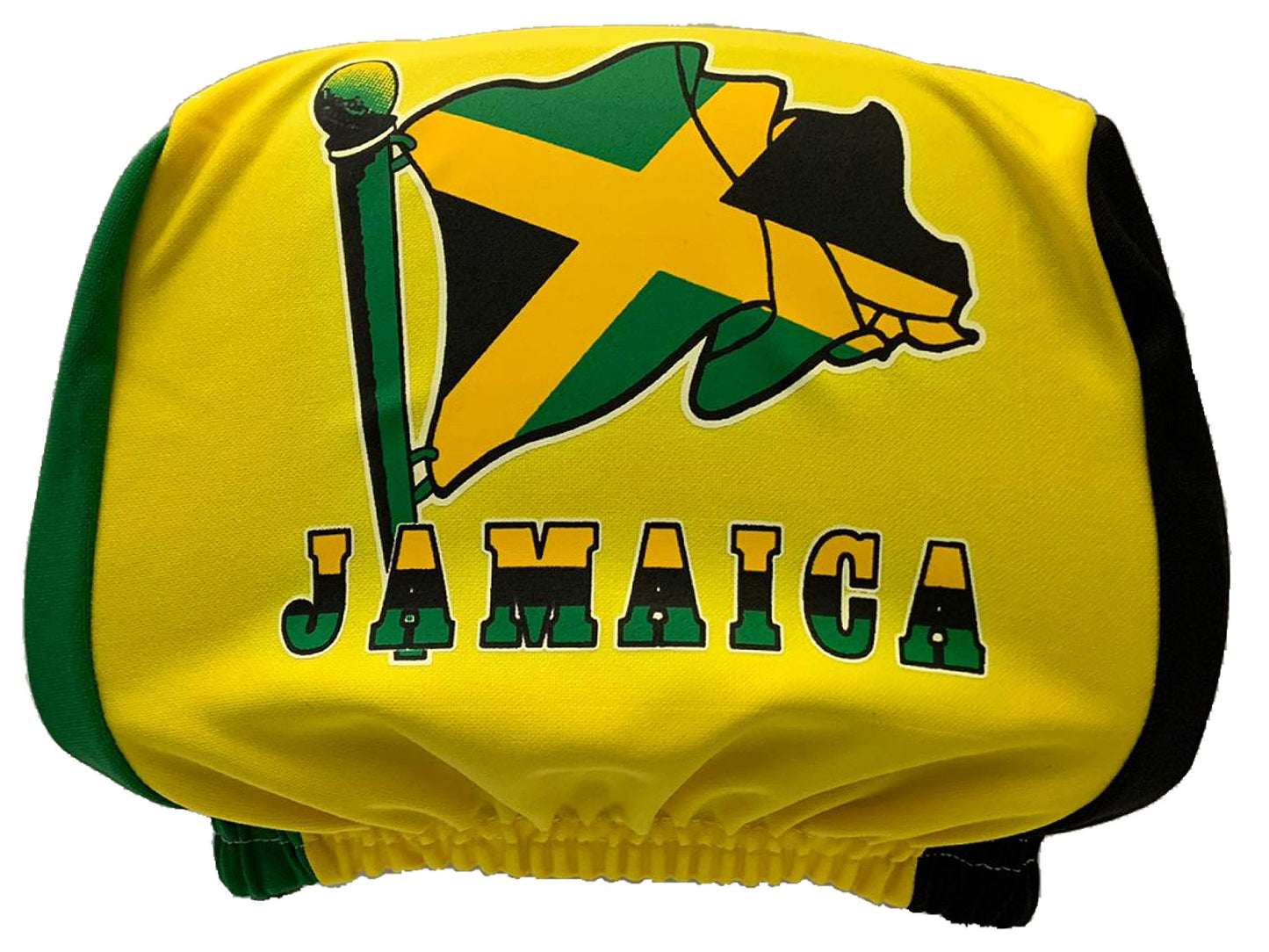 Jamaica Headrest Cover Flag Fit for Cars Vans Trucks-Sold by a Pairs w/Jamaican Boxing Gloves BUNFIRE