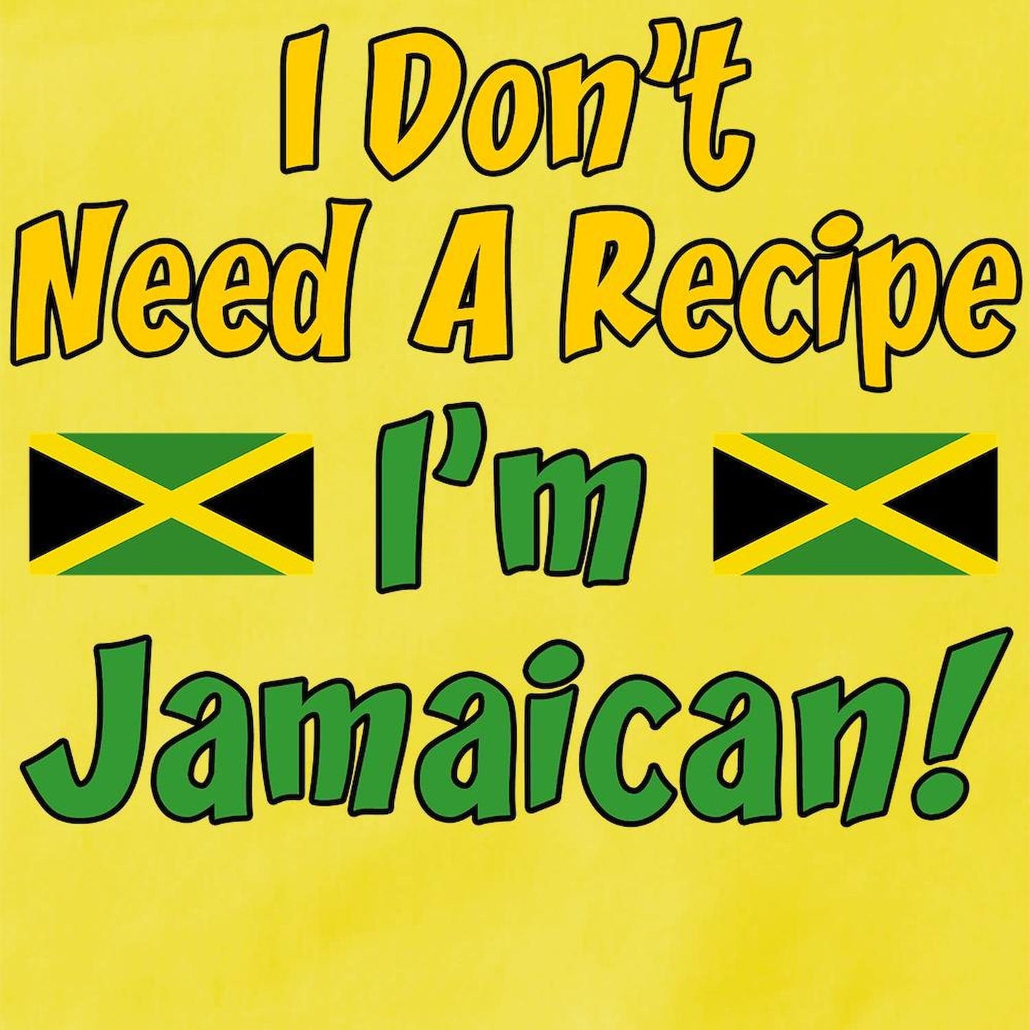 CafePress Don't Need Recipe Jamaican Kitchen Apron with Pockets, Grilling Apron, Baking Apron CafePress