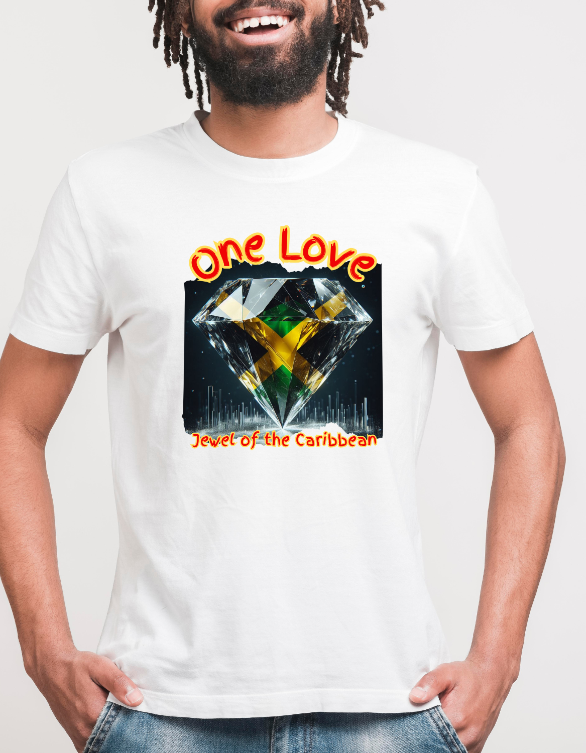 Jamaican T Shirt - One Love Jewel of the Caribbean