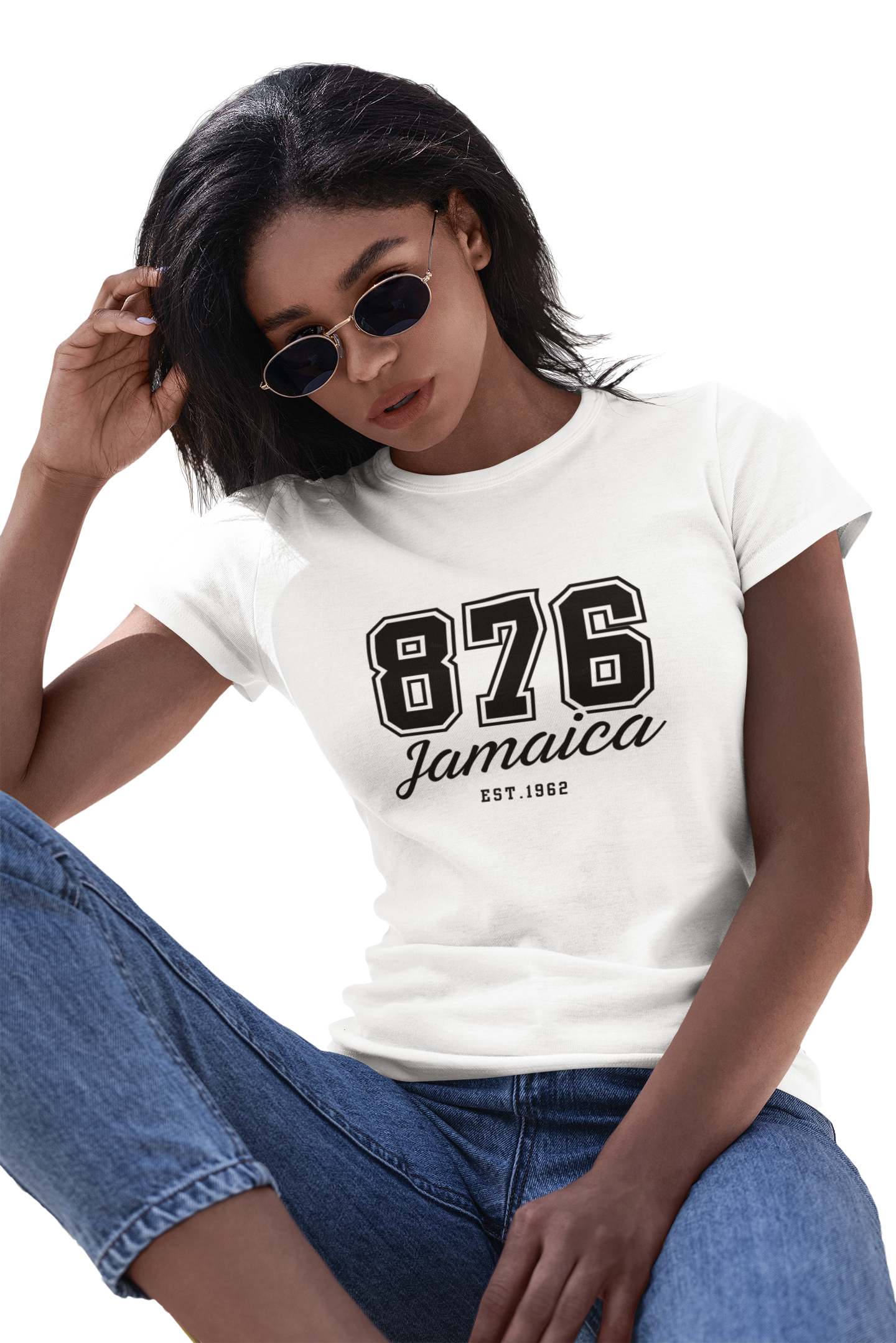 Jamaica "876" Themed Printed Women's T- Shirt / Tees by Imaging876