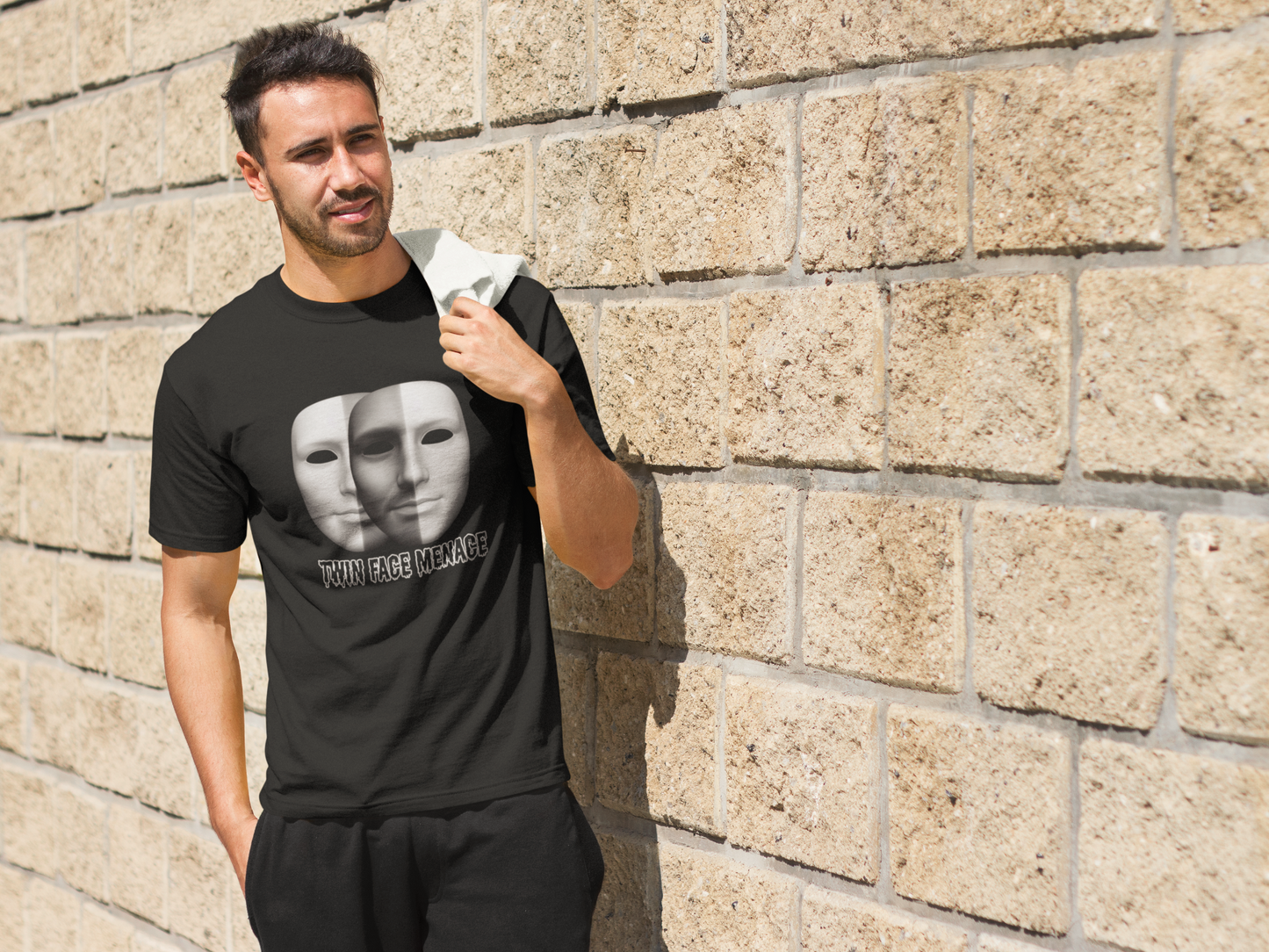 Twin Face Menace - Graphic Print T-Shirt Imaging876