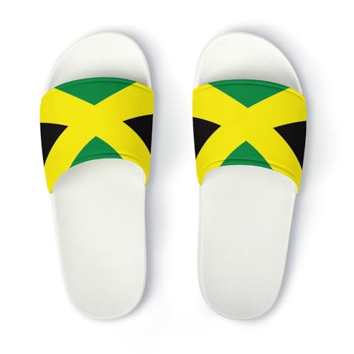 LYAHVGU Jamaican Flag Pattern PVC Home Slippers Non-Slip Shower Sandals Summer Indoor Outdoor Beach for Men And Women White-style 5 LYAHVGU