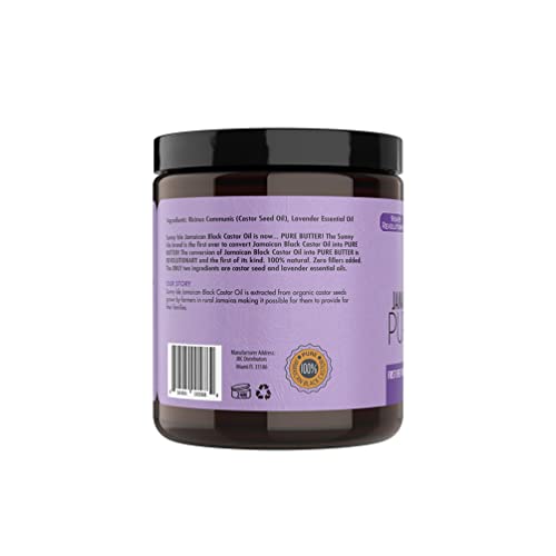 Sunny Isle Lavender Jamaican Black Castor Oil Pure Butter 8oz | Promotes Hair Growth | Effective Moisturizer Hair & Skin | All Types & Textures Sunny Isle