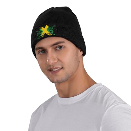 MANQINF Jamaica Flag Jamaican Baggy Slouchy Beanie Hat Winter Soft Hats Warm Casual Knit Cap Headwear for Women Men MANQINF