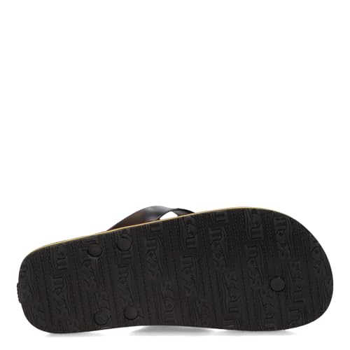 Scott Hawaii Men's Jawaiian Rasta Rubber Double Plug Strap Slipper | Beach Footwear | No-Slip Boat Sandal | Wider Footbed and No Arch Flip Flops Scott Hawaii