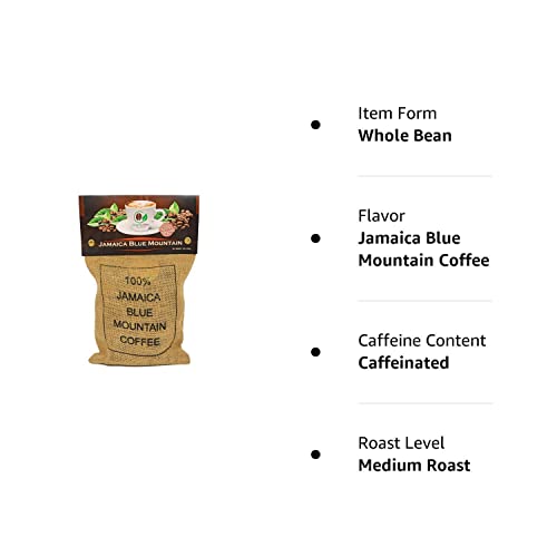 Green Coffee Traders Whole Bean 1LB. 100% Jamaica Jamaican Blue Mountain Roasted Coffee Green Coffee Traders