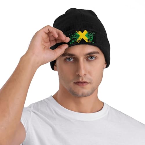 MANQINF Jamaica Flag Jamaican Baggy Slouchy Beanie Hat Winter Soft Hats Warm Casual Knit Cap Headwear for Women Men MANQINF