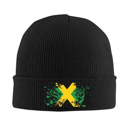 MANQINF Jamaica Flag Jamaican Baggy Slouchy Beanie Hat Winter Soft Hats Warm Casual Knit Cap Headwear for Women Men MANQINF