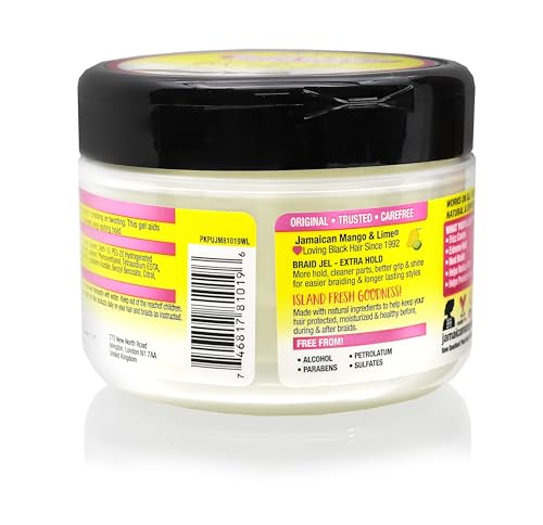 Jamaican Mango & Lime 8 OZ JML EXTRA HOLD & EASY BRAID GEL Jamaican Mango & Lime