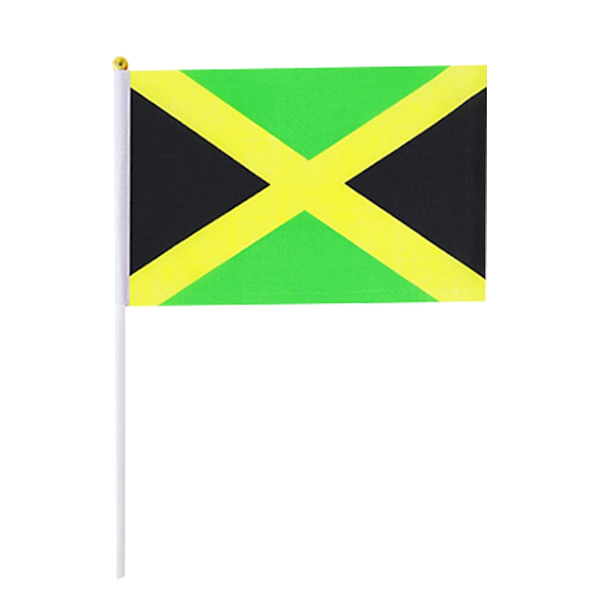 Jamaica Flag Jamaican Small Stick Mini Hand Held Flags Decorations 1 Dozen (12 pack) mflagperft