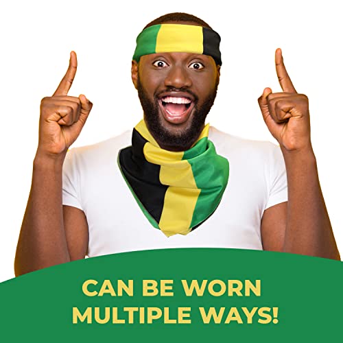 Costume Adventure Jamaican Flag Bandana Jamaica Flag Bandana Headband Jamaican Headwrap Jamaica Clothing Costume Adventure