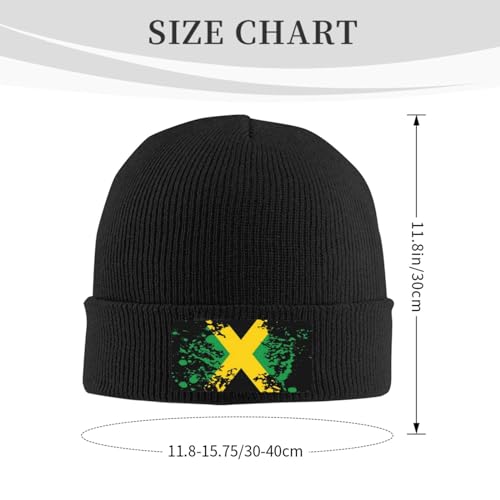 MANQINF Jamaica Flag Jamaican Baggy Slouchy Beanie Hat Winter Soft Hats Warm Casual Knit Cap Headwear for Women Men MANQINF