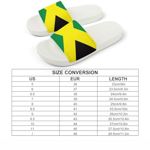 LYAHVGU Jamaican Flag Pattern PVC Home Slippers Non-Slip Shower Sandals Summer Indoor Outdoor Beach for Men And Women White-style 5 LYAHVGU