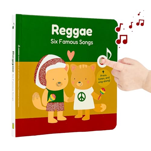 Cali's Books Reggae Musical Book for Toddlers 1-3 with 6 Favorite Bob Marley Songs. Music Book for Toddlers 1-3 and Babies. Cool Toys for Toddlers Cali's Books