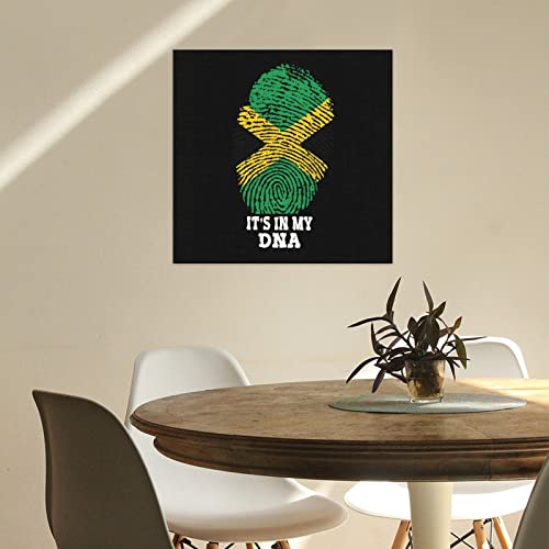 It's My DNA Jamaican Flag Wall Art Decor Canvas Prints Minimalist Aesthetic Artwork for Women Men Bedroom Living Room 20 * 40cm Imaging876