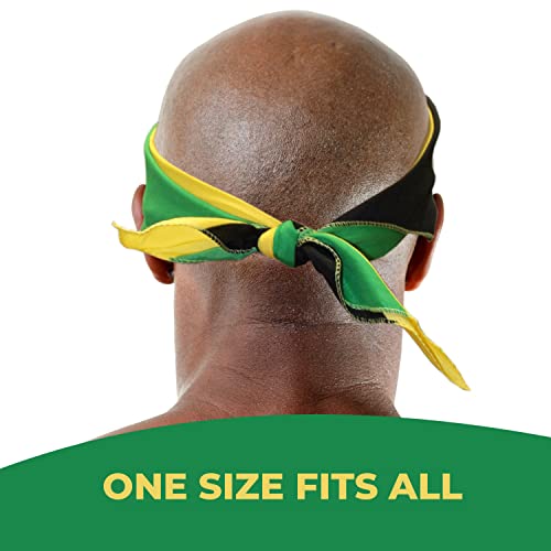 Costume Adventure Jamaican Flag Bandana Jamaica Flag Bandana Headband Jamaican Headwrap Jamaica Clothing Costume Adventure