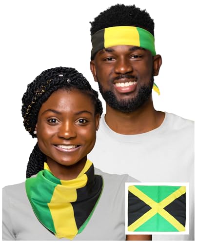 Costume Adventure Jamaican Flag Bandana Jamaica Flag Bandana Headband Jamaican Headwrap Jamaica Clothing Costume Adventure