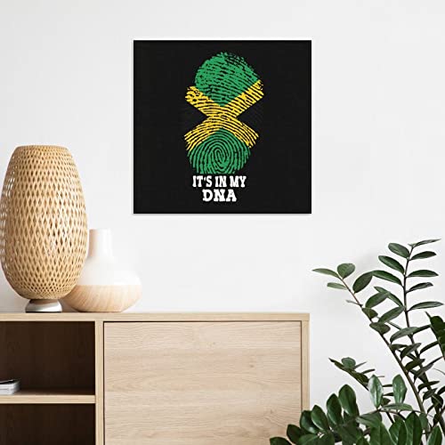 It's My DNA Jamaican Flag Wall Art Decor Canvas Prints Minimalist Aesthetic Artwork for Women Men Bedroom Living Room 20 * 40cm Imaging876