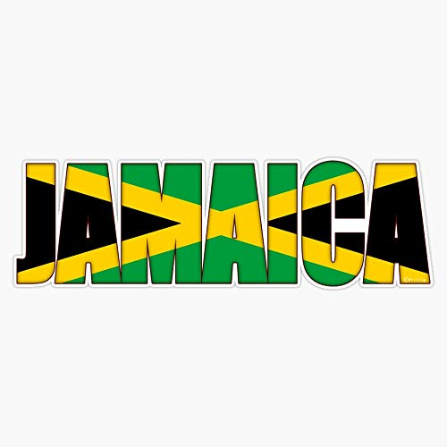 Jamaica Flag Sticker Bumper Sticker Vinyl Decal 5" Vision Graphics