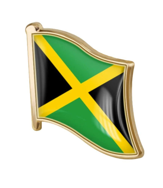 vmcoatdu Jamaica Flag Pin Badge International Travel Brooch Metal Alloy Souvenir Pin for Hat Clothes Backpack (Jamaica) vmcoatdu