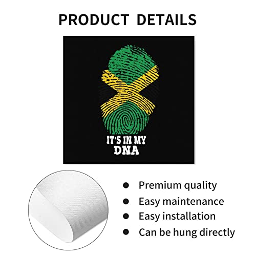 It's My DNA Jamaican Flag Wall Art Decor Canvas Prints Minimalist Aesthetic Artwork for Women Men Bedroom Living Room 20 * 40cm Imaging876