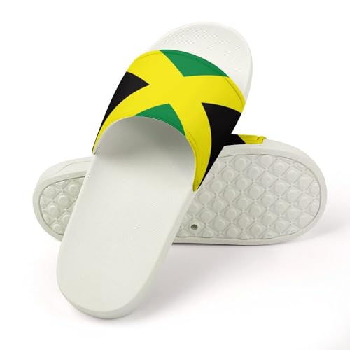 LYAHVGU Jamaican Flag Pattern PVC Home Slippers Non-Slip Shower Sandals Summer Indoor Outdoor Beach for Men And Women White-style 5 LYAHVGU