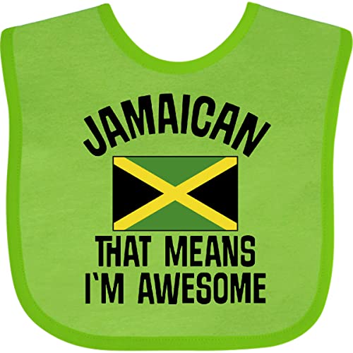 inktastic Jamaica Awesome Jamaican Baby Bib Apple Green 3ca89 inktastic