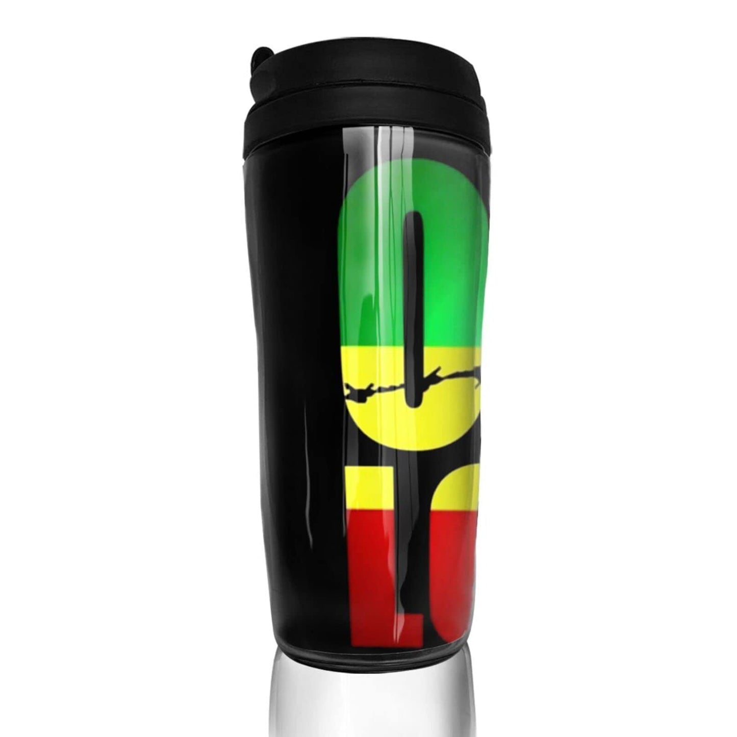 One Love Jamaican Rasta Reggae Water Bottle Drinking Water Bottle Coffee Cup Double Wall Leakproof BPA Free Tumbler with Lid, Water Jug for Sports Gym School Travel Outdoor Niqqzit