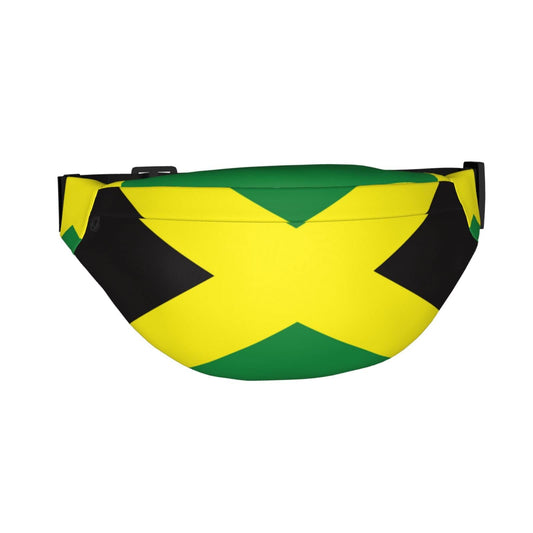 ROBNIK Jamaican Flag Pattern Fanny Pack for Women Man, Adjustable Casual Waist Belt Bag Crossbody for Sports Travel Hiking Running Jogging ROBNIK