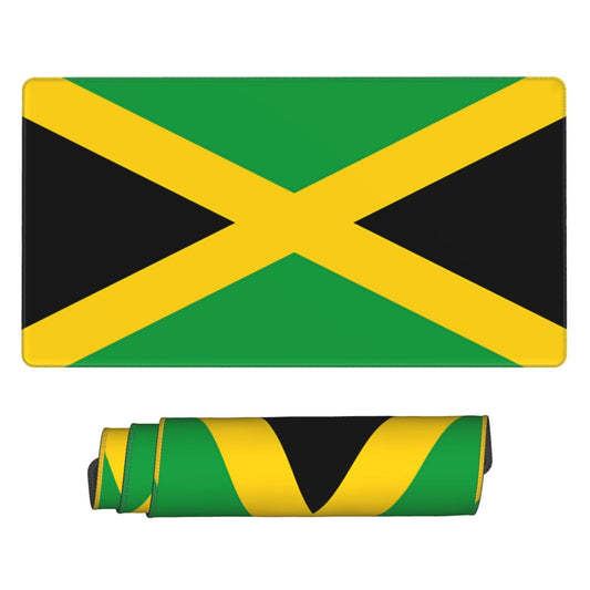 Jamaican Flag Large Gaming Mouse Pad,Keyboard Pad Comfortable Operation (3mm Thick) Suitable for Gamers Office Home (16 X 29.5 Inches) Aulwewd