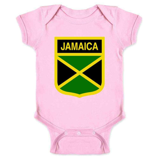 Pop Threads Jamaica Soccer Football National Team Crest Infant Baby Boy Girl Bodysuit Pink 6M Pop Threads