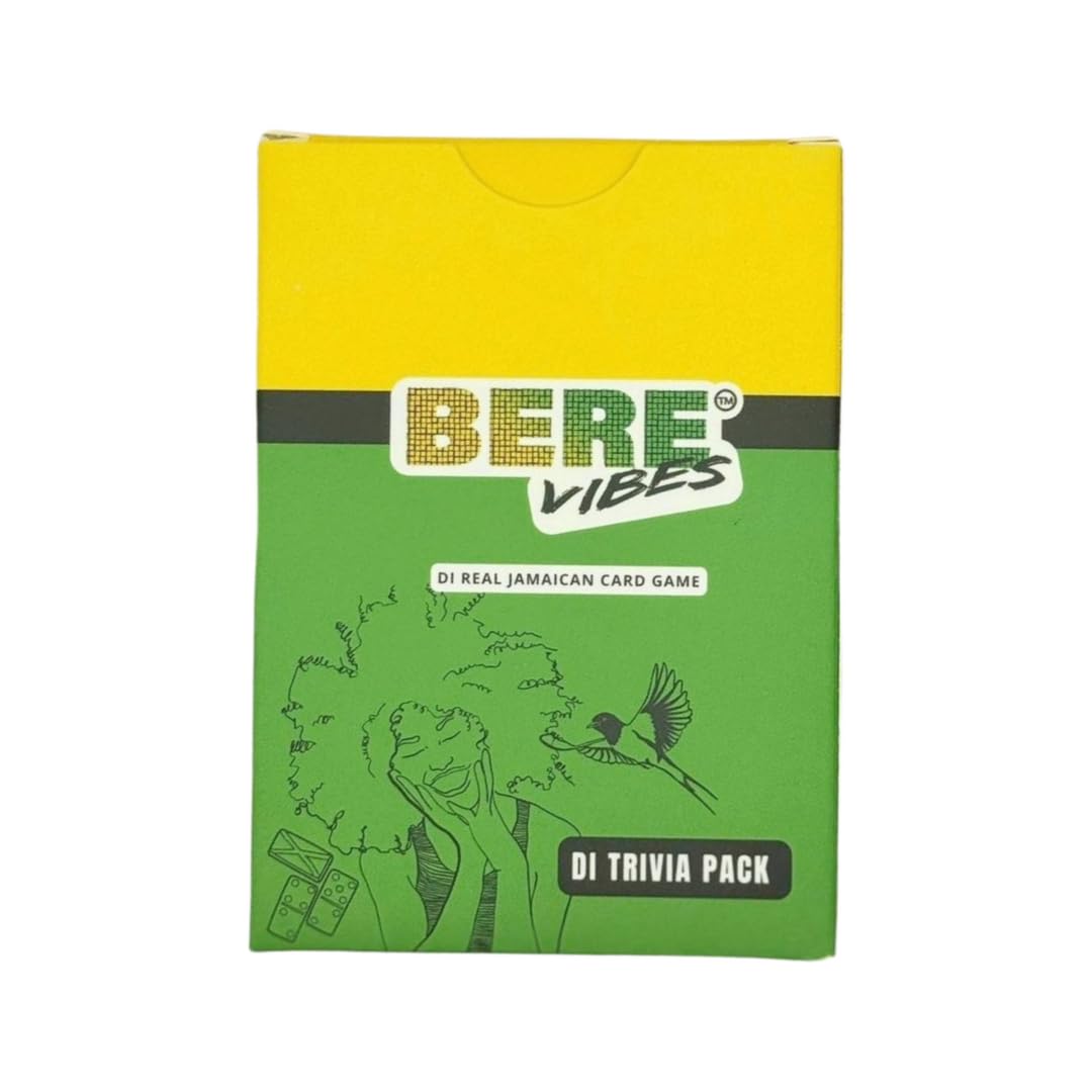 Bere Vibes Di Real Jamaican Card Game Di Trivia Pack, Exciting Friends Trivia Game Night, Adult Trivia Games for Parties, Engaging Trivia Card for Fun Party Game Jamaican Culture Bere Vibes Di Real Jamaican Card Game