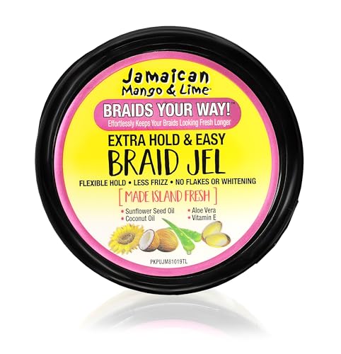 Jamaican Mango & Lime 8 OZ JML EXTRA HOLD & EASY BRAID GEL Jamaican Mango & Lime