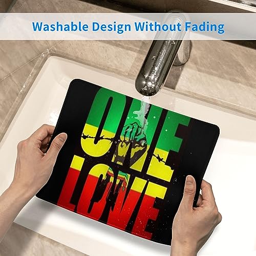 Reggae Music Rasta One Love Mouse Pad, Computer Decoration for Gamers, Suitable for Gaming, Work, Office, Rubber Non-Slip Mouse Pad Burloe