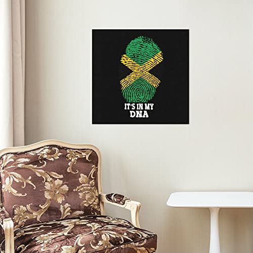 It's My DNA Jamaican Flag Wall Art Decor Canvas Prints Minimalist Aesthetic Artwork for Women Men Bedroom Living Room 20 * 40cm Imaging876