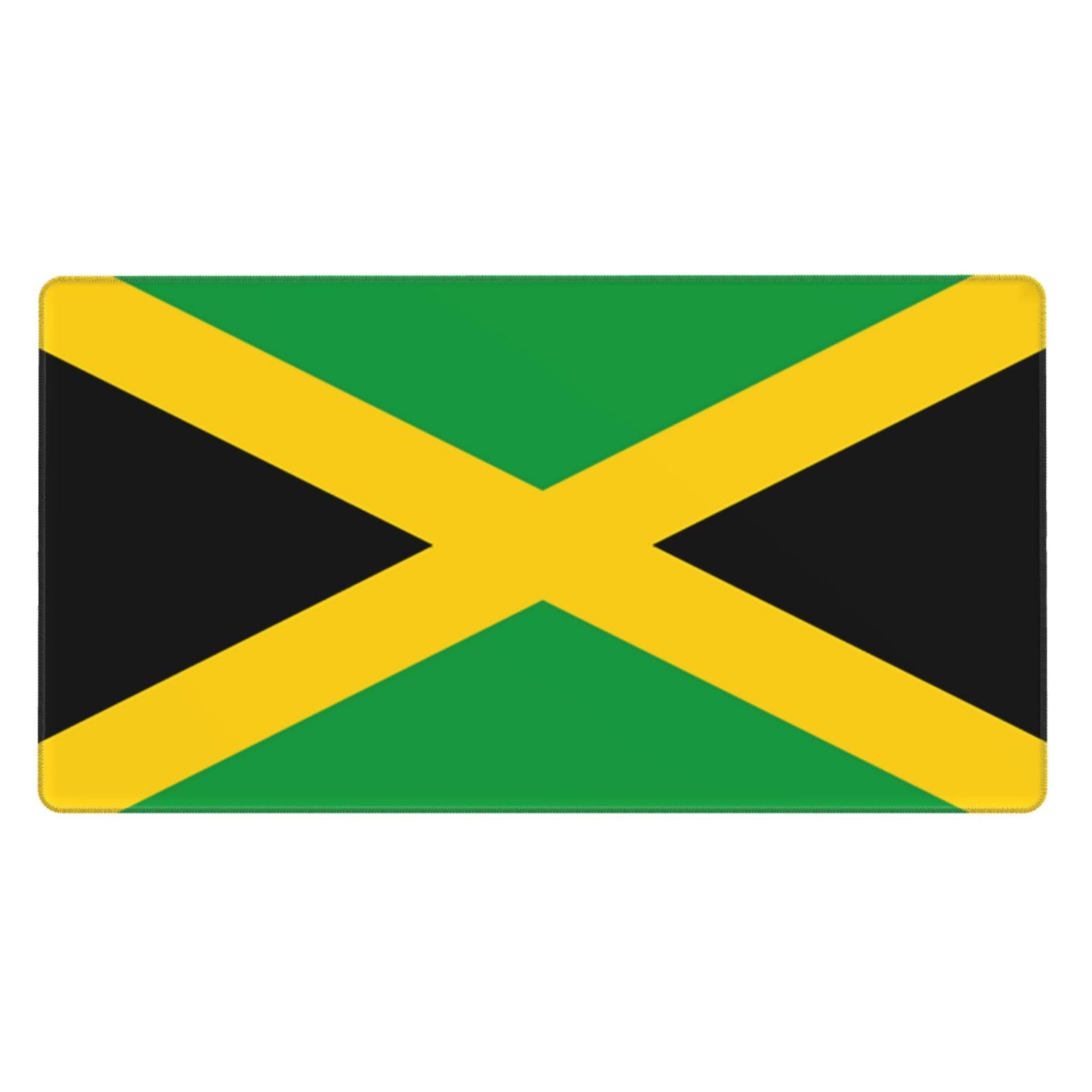 Jamaican Flag Large Gaming Mouse Pad,Keyboard Pad Comfortable Operation (3mm Thick) Suitable for Gamers Office Home (16 X 29.5 Inches) Aulwewd