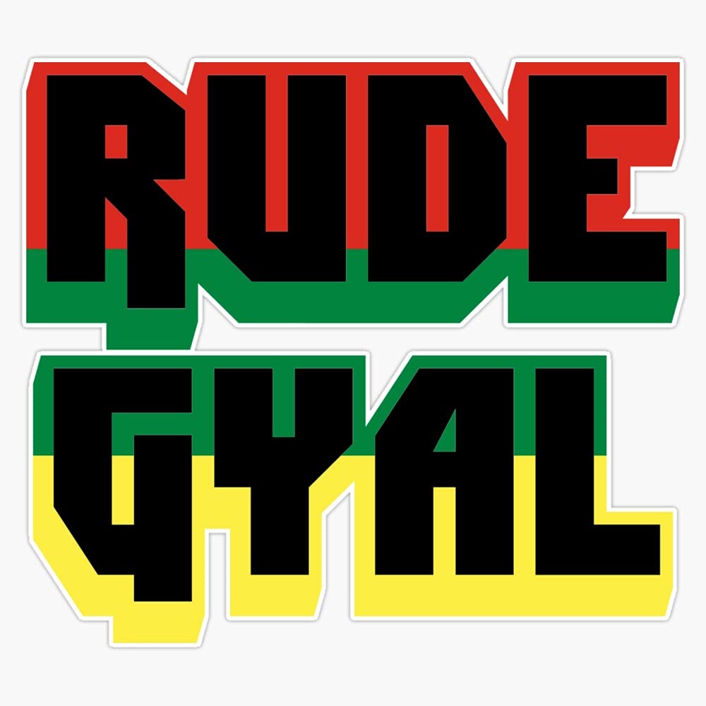 Jamaican Rude Gyal Vinyl Sticker Waterproof Bumper Sticker Laptop Window Decal 5" Imaging876