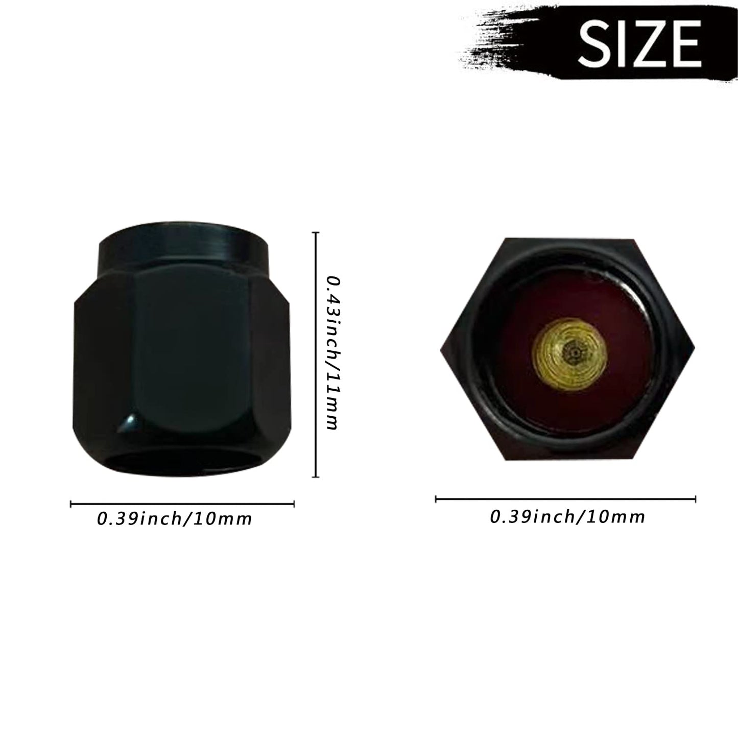 Jamaica Flag Jamaican Flag Tire Valve Stem Caps Cover, 4 Pcs Metal Black Air Valve Cap, Aluminum Car Wheel Stem Caps, Universal Stem Covers for Cars, Trucks, Bikes, Motorcycles, Corrosion Resistant Jowxsx