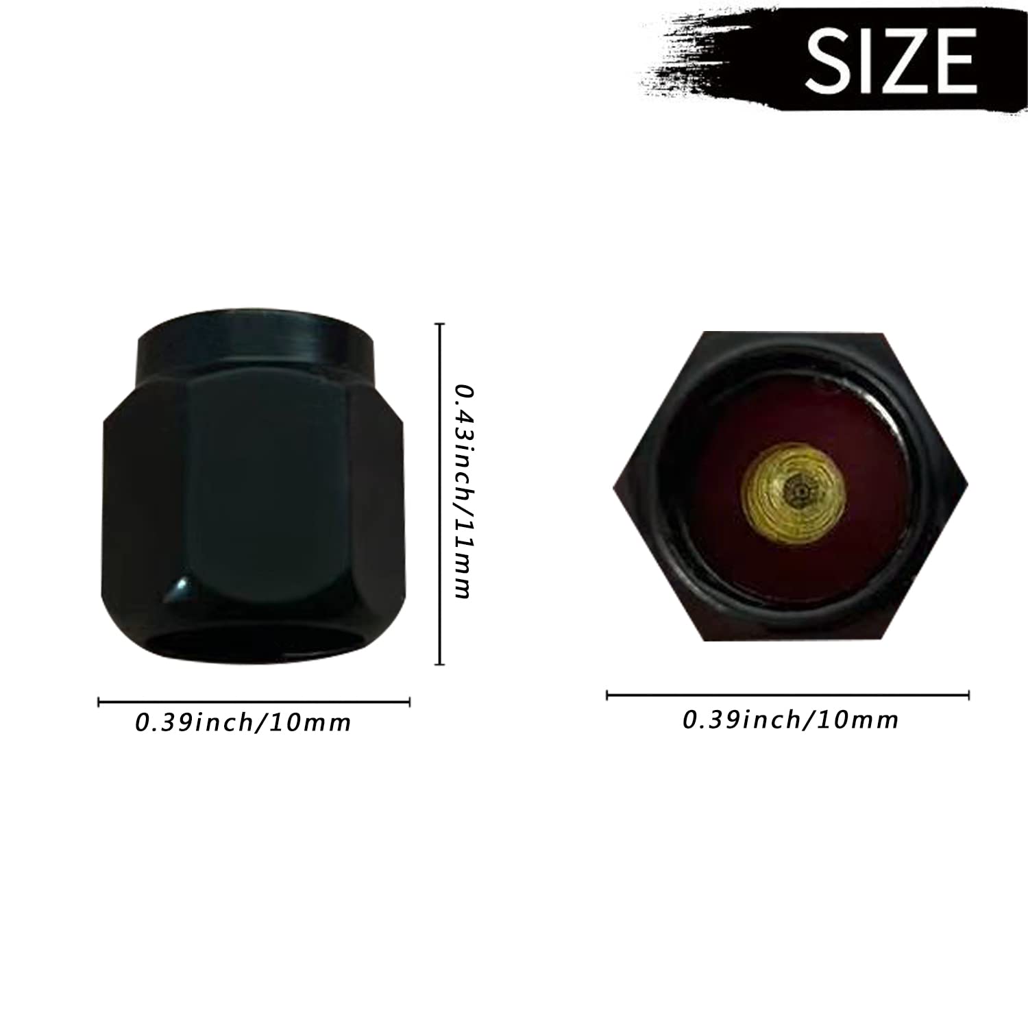 Jamaica Flag Jamaican Flag Tire Valve Stem Caps Cover, 4 Pcs Metal Black Air Valve Cap, Aluminum Car Wheel Stem Caps, Universal Stem Covers for Cars, Trucks, Bikes, Motorcycles, Corrosion Resistant Jowxsx